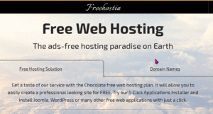 freehostia.com homepage
